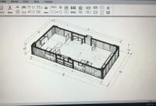 Tela de um projeto profissional desenvolvido no AutoCAD, com plantas técnicas, ferramentas de desenho e detalhes arquitetônicos